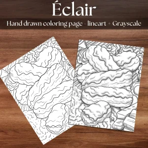 Eclair Coloring Page PDF