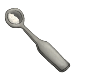 measuring spoon of salt