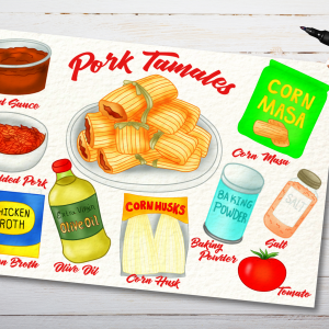 Pork Tamales Recipe Postcard