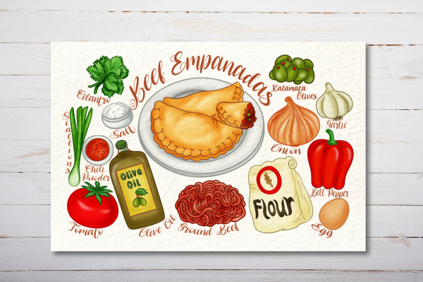 Beef Empanadas Recipe Postcard