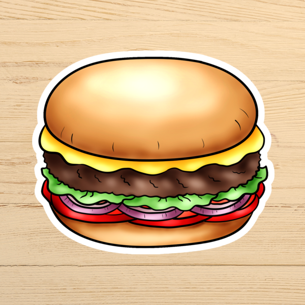 Cheeseburger Vinyl Sticker