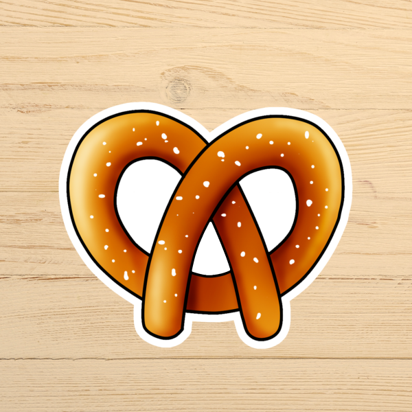 Pretzel Vinyl Sticker