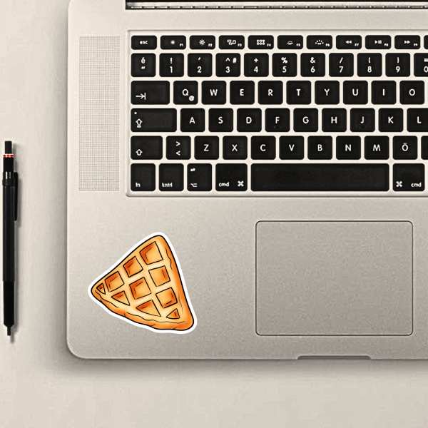 Waffle Vinyl Sticker