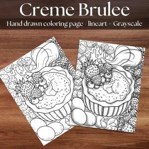 Crème Brulee Coloring Page PDF