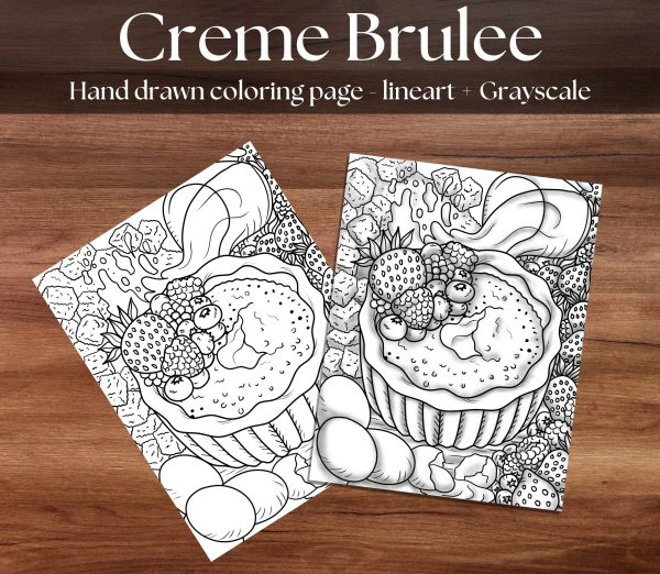 Crème Brulee Coloring Page PDF