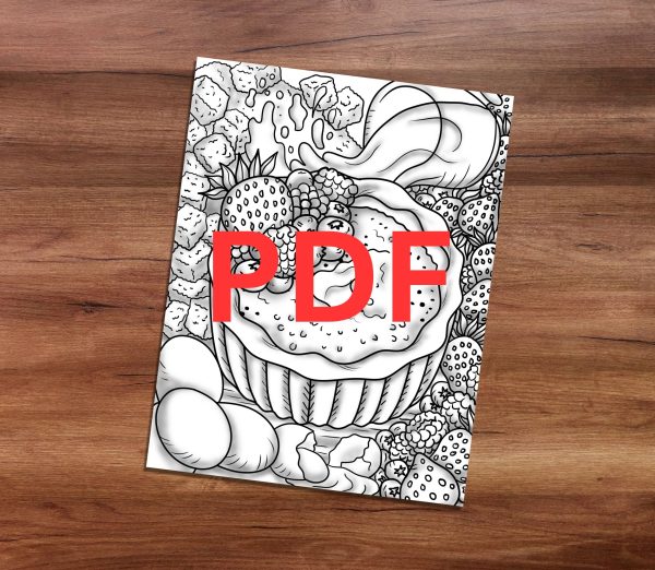 Crème Brulee Coloring Page PDF