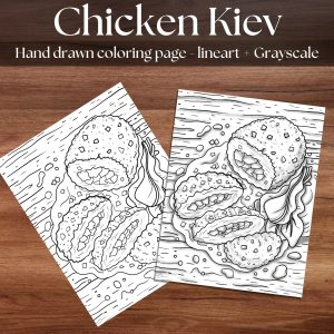 Chicken Kiev Coloring Page PDF