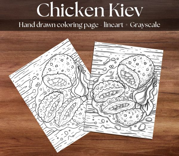 Chicken Kiev Coloring Page PDF