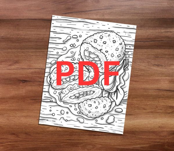 Chicken Kiev Coloring Page PDF