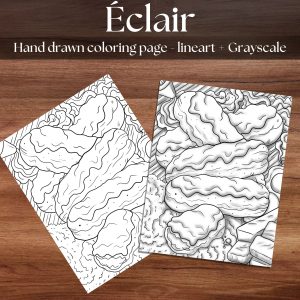 Eclair Coloring Page PDF