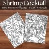 Shrimp Cocktail Coloring Page PDF