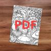 Shrimp Cocktail Coloring Page PDF