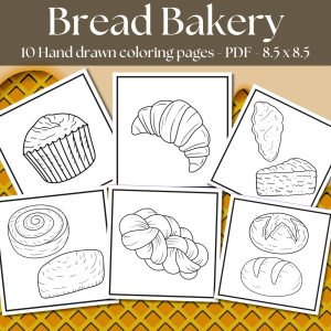 Bread Bakery Coloring Pages PDF