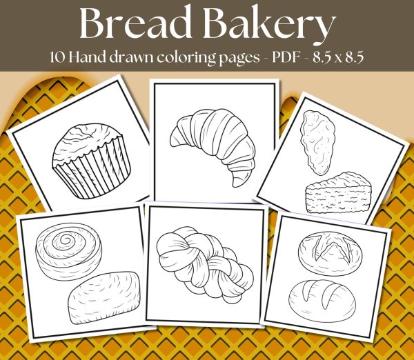 Bread Bakery Coloring Pages PDF