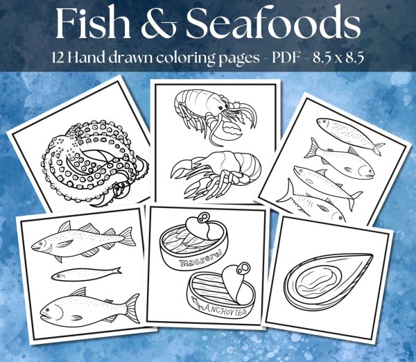 Fish & Seafood Coloring Pages