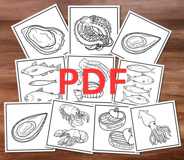 Fish & Seafood Coloring Pages