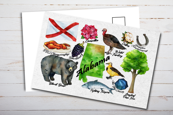 Alabama State Postcard