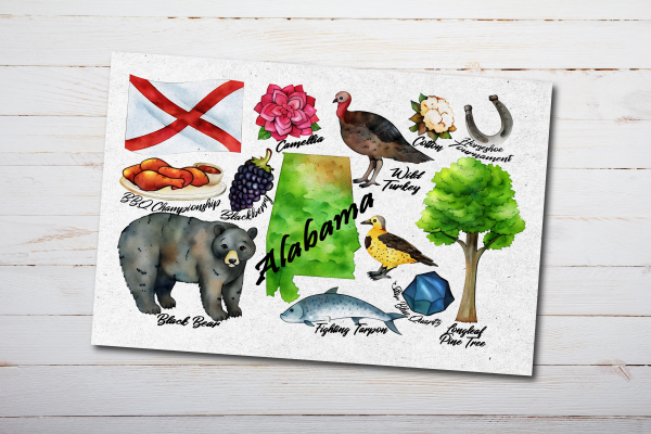 Alabama State Postcard