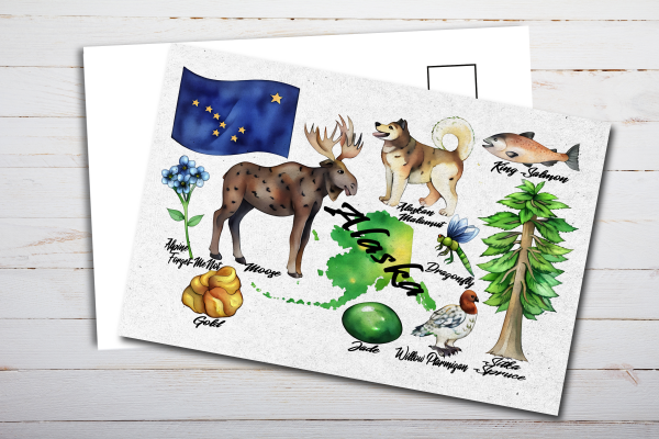 Alaska State Postcard