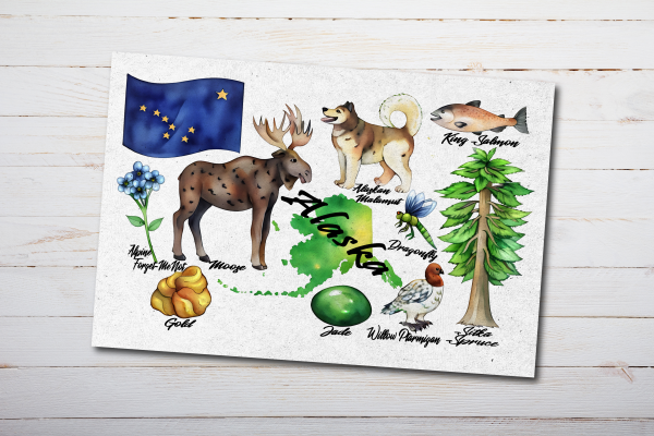 Alaska State Postcard