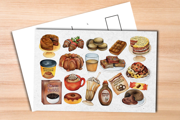 Chocolate Foods Postcard