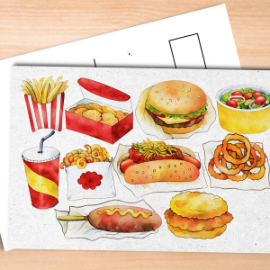 Fast Food Postcard