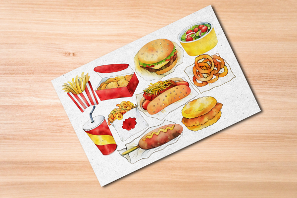 Fast Food Postcard