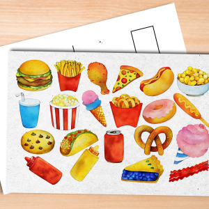 Junk Food Postcard