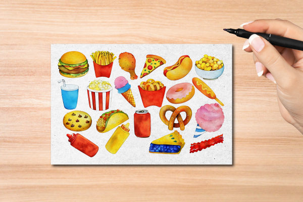 Junk Food Postcard