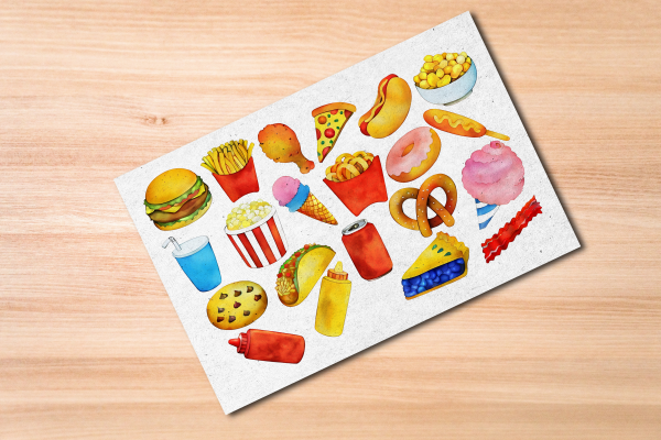 Junk Food Postcard