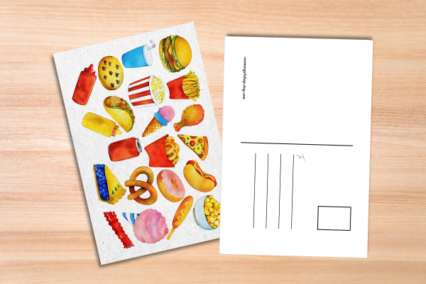 Junk Food Postcard