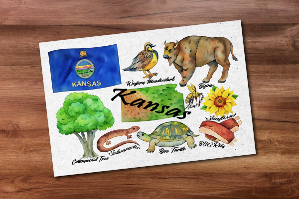 Kansas State Postcard