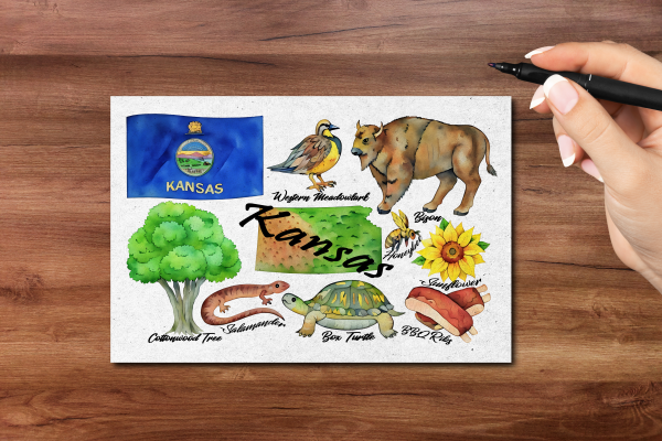 Kansas State Postcard
