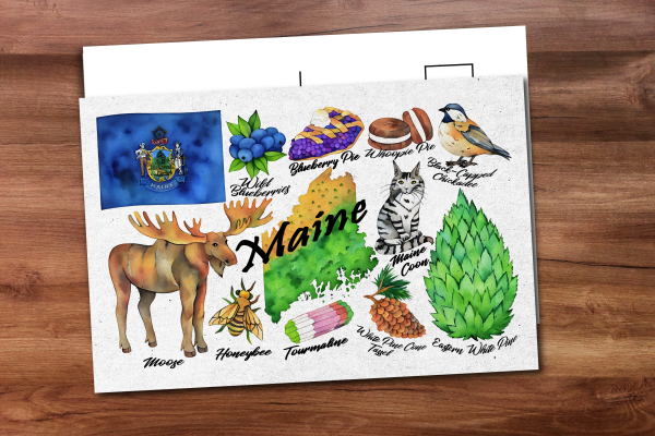 Maine State Postcard