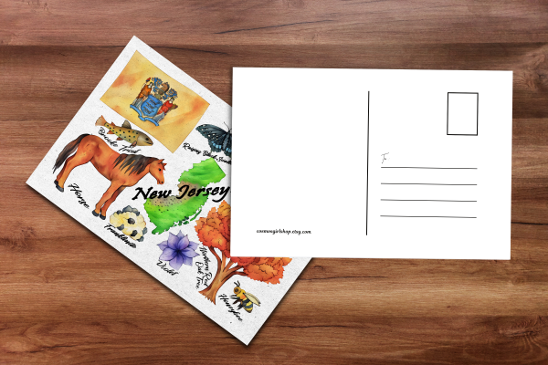 New Jersey State Postcard Watercolor - Image 4