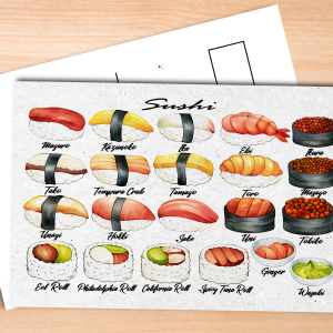 Sushi Postcard