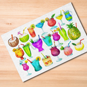 Tropical Drinks Postcard