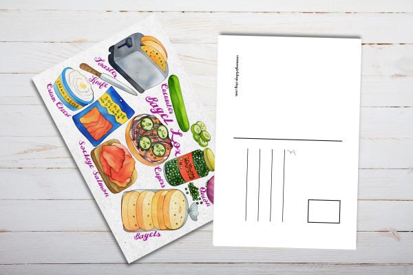 Bagel Lox Art Postcard - Image 4