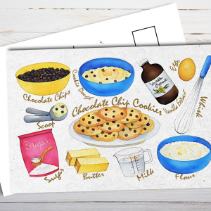 Chocolate Chip Cookie Postcard