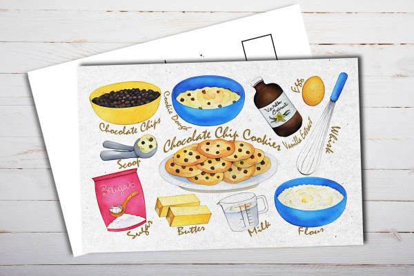 Chocolate Chip Cookie Postcard