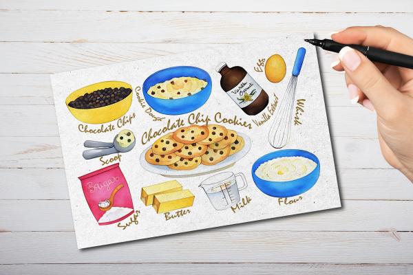 Chocolate Chip Cookie Postcard