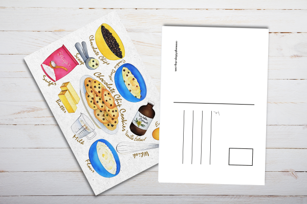 Chocolate Chip Cookie Postcard