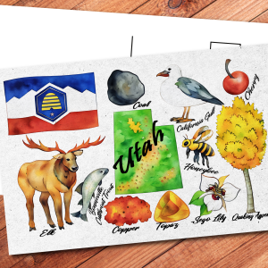 Utah State Postcard