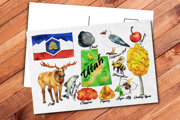 Utah State Postcard