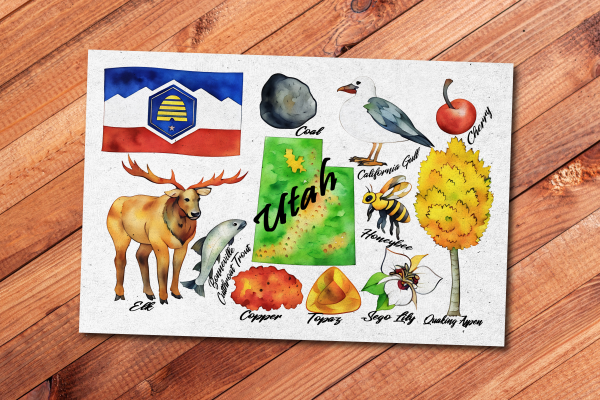 Utah State Postcard