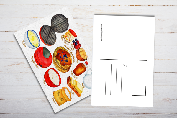 Illustrated Waffle Recipe Postcard - Image 4