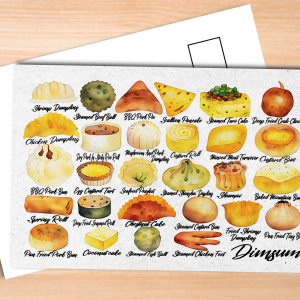 Chinese Dimsum Postcard