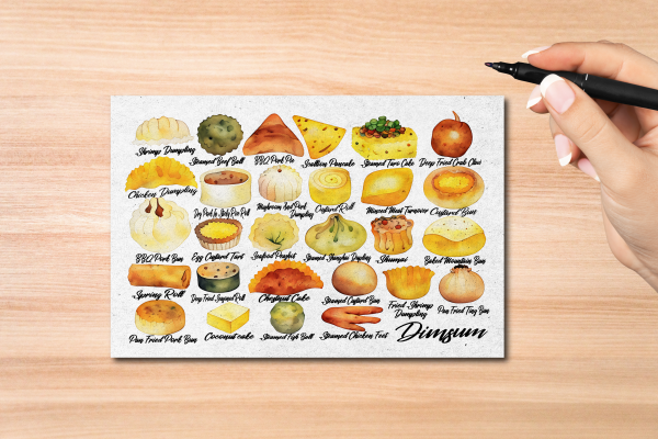 Chinese Dimsum Postcard
