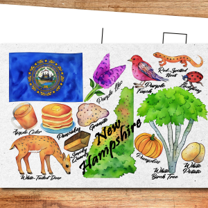 New Hampshire State Postcard