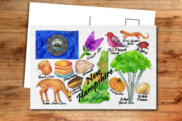 New Hampshire State Postcard
